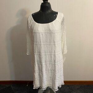 Chris McLaughlin White lace dress, size 16